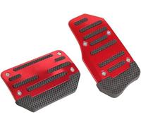 MXYUANHANG Auto Aluminum Pedal Covers for Golf 7 7.5 GTI GTD R R-Line 2013-2019, Car Brake Foot Pedals Pad Kit Anti-Slip Foot Pedal Pad Covers,Red-Automatic