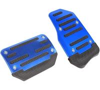 MXYUANHANG Auto Aluminum Pedal Covers for MG ZS MG4 MG5 ZS EV 2022 2023, Car Brake Foot Pedals Pad Kit Anti-Slip Foot Pedal Pad Covers,Blue-Automatic