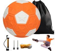 MXYZQDE Curve Ball Football, Orange Star Design, 22 cm Size, Ideal for Training on Grass, Sand or Concrete, Perfect for Beginners and Trick Exercises