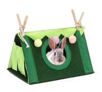 MXYZQDE Guinea Pig Bed, Guinea Pig Toy and Accessories, Green Hamster House as Hiding Place and Resting Place, Ideal for Small Pets such as Guinea Pigs, 28 cm x 19.5 cm x 17 cm