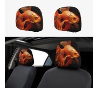 MXZERFKGLA 1 PCS Car Headrest Covers Soft Breathable Car Head Rest Covers Protector Charming Fish Headrest Covers for Cars Seat Headrest Covers for Trucks SUV Universal Interior Cars Accessories