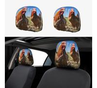 MXZERFKGLA 1 PCS Car Headrest Covers Soft Breathable Car Head Rest Covers Protector Funny Chicken Grass Headrest Covers for Cars Seat Headrest Covers for Trucks SUV Cars Accessories