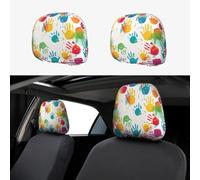 MXZERFKGLA 1 PCS Car Headrest Covers Soft Breathable Car Head Rest Covers Protector Hand Print Headrest Covers for Cars Seat Headrest Covers for SUV Universal Interior Cars Accessories
