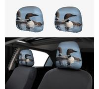 MXZERFKGLA 1 PCS Car Headrest Covers Soft Breathable Car Head Rest Covers Protector Loon Birds Headrest Covers for Cars Seat Headrest Covers for Trucks SUV Cars Accessories