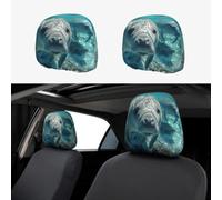 MXZERFKGLA 1 PCS Car Headrest Covers Soft Breathable Car Head Rest Covers Protector Ocean Animal Manatee Headrest Covers for Cars Seat Headrest Covers for Trucks SUV Cars Accessories