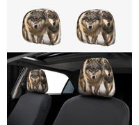 MXZERFKGLA 1 PCS Car Headrest Covers Soft Breathable Car Head Rest Covers Protector pack of wolves Headrest Covers for Cars Seat Headrest Covers for Trucks SUV Cars Accessories