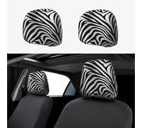 MXZERFKGLA 1 PCS Car Headrest Covers Soft Breathable Car Head Rest Covers Protector Zebra Print Headrest Covers for Cars Seat Headrest Covers for Trucks SUV Universal Interior Cars Accessories