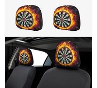 MXZERFKGLA 2 PCS Car Headrest Covers Soft Breathable Car Head Rest Covers Protector Dart Board Headrest Covers for Cars Seat Headrest Covers for Trucks SUV Universal Interior Cars Accessories