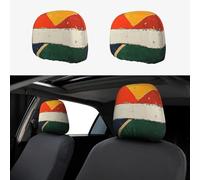 MXZERFKGLA 2 PCS Car Headrest Covers Soft Breathable Car Head Rest Covers Protector South Africa flag Headrest Covers for Cars Seat Headrest Covers for Trucks SUV Universal Interior Cars Accessories