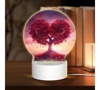 MXZERFKGLA 3D Night LED Light Lamp Bases Acrylic Love Lamps Beautiful Heart Love Tree Night Light LED Bedside Lamp Acrylic Table Lamps Thanksgiving Birthday Personalized Gifts for Women Men Couple