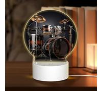MXZERFKGLA 3D Night LED Light Lamp Bases Acrylic Love Lamps Drum Set Night Light LED Bedside Lamp Acrylic Table Lamps Valentine's Day Thanksgiving Birthday Personalized Gifts for Women Men Couple