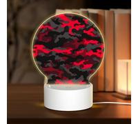 MXZERFKGLA 3D Night LED Light Lamp Bases Acrylic Love Lamps Red Camo Night Light LED Bedside Lamp Acrylic Table Lamps Valentine's Day Thanksgiving Birthday Personalized Gifts for Women Men Couple