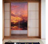 MXZERFKGLA Blackout Curtains for Bedroom Kitchen Door Curtain for Doorways Sunset at dusk Curtain Indoor Partition Shading Decor Window Curtains for Living Room Divider Home Decor 34x56 Inch