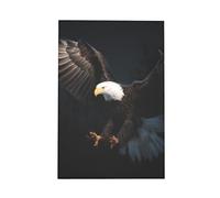 MXZERFKGLA Canvas Wall Art Poster Personalized Pictures Print 3D Bald Eagle Wall Pictures Modern Art Canvas Painting Framed Artwork Aesthetic Poster for Living Room Bedroom Office Home Decor 8"x12"