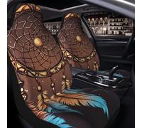 MXZERFKGLA Car Seat Covers Set of 1 PC Breathable Front Seat Covers Elastic Seats Cushion Pad Native American Dream Catcher Seat Covers Universal Automotive Cushion Protector for SUVs Vans Sedan