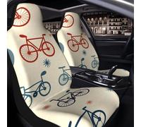 MXZERFKGLA Car Seat Covers Set of 2 PCS Breathable Front Seat Covers Elastic Seats Cushion Pad Bicycle Seat Covers Universal Automotive Cushion Protector Car Interior Accessories for SUVs Vans Sedan