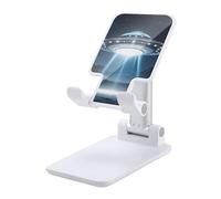 MXZERFKGLA Cell Phone Stand for Desk Office Foldable Mobile Phone Holder Adjustable Cellphone Stand UFO at Night Phone Stand Portable Non-Slip Desktop Smartphone Holder Compatible with All Cellphone