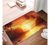 MXZERFKGLA Doormat Non-Slip Front Door Mat 60 x 40cm Outdoor Entrance Mat Indoor Rugs for Entryway Sunset Doormat Absorbent Welcome Mats Washable Floor Mats for Hallway Outside Patio Porch