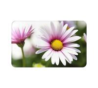 MXZERFKGLA Doormat Non-Slip Front Door Mat 80 x 48 cm Outdoor Entrance Mat Indoor Rugs for Entryway Daisy Flower Doormat Absorbent Welcome Mats Washable Floor Mats for Hallway Outside Patio Porch