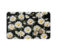 MXZERFKGLA Doormat Non-Slip Front Door Mat 80 x 48 cm Outdoor Entrance Mat Indoor Rugs for Entryway Daisy Doormat Absorbent Welcome Mats Washable Floor Mats for Hallway Outside Patio Porch