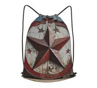 MXZERFKGLA Drawstring Backpack Sports Gym Bags American Wastern Texas Star Drawstring Bags for Men Women Beach Bag String Bag