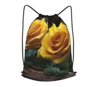 MXZERFKGLA Drawstring Backpack Sports Gym Bags Beautiful yellow roses Drawstring Bags for Men Women Beach Bag String Bag