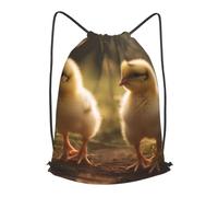 MXZERFKGLA Drawstring Backpack Sports Gym Bags Chicks in the Field Drawstring Bags for Men Women Beach Bag String Bag