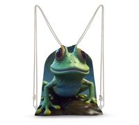 MXZERFKGLA Drawstring Backpack Sports Gym Bags Frog by The River Drawstring Bags for Men Women Beach Bag String Bag