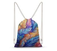 MXZERFKGLA Drawstring Backpack Sports Gym Bags Full of Feathers Drawstring Bags for Men Women Beach Bag String Bag