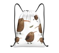 MXZERFKGLA Drawstring Backpack Sports Gym Bags Kiwi Birds Cute Drawstring Bags for Men Women Beach Bag String Bag