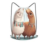 MXZERFKGLA Drawstring Backpack Sports Gym Bags Llama Alpaca Drawstring Bags for Men Women Beach Bag String Bag