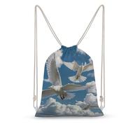 MXZERFKGLA Drawstring Backpack Sports Gym Bags Loon Birds Drawstring Bags for Men Women Beach Bag String Bag