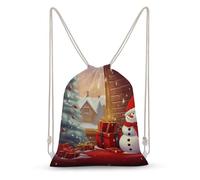 MXZERFKGLA Drawstring Backpack Sports Gym Bags Merry Christmas Day Drawstring Bags for Men Women Beach Bag String Bag