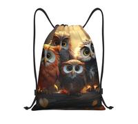 MXZERFKGLA Drawstring Backpack Sports Gym Bags Owls Birds Drawstring Bags for Men Women Beach Bag String Bag