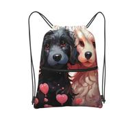 MXZERFKGLA Drawstring Backpack Sports Gym Bags Poodles Dogs Drawstring Bags for Men Women Beach Bag String Bag