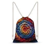 MXZERFKGLA Drawstring Backpack Sports Gym Bags Small Circle Knitting Drawstring Bags for Men Women Beach Bag String Bag