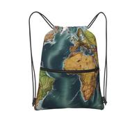 MXZERFKGLA Drawstring Backpack Sports Gym Bags South america satellite image Drawstring Bags for Men Women Beach Bag String Bag