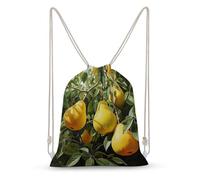MXZERFKGLA Drawstring Backpack Sports Gym Bags Yellow Mango Drawstring Bags for Men Women Beach Bag String Bag