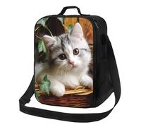 MXZERFKGLA Insulated Lunch Bag Reusable Cooler Bag Cat Lunch Box Lunch Tote Bag for Work Picnic