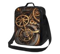 MXZERFKGLA Insulated Lunch Bag Reusable Cooler Bag Cool Steampunk Gears Lunch Box Lunch Tote Bag for Work Picnic