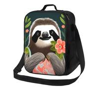 MXZERFKGLA Insulated Lunch Bag Reusable Cooler Bag Cute Sloth Lunch Box Lunch Tote Bag for Work Picnic