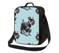 MXZERFKGLA Insulated Lunch Bag Reusable Cooler Bag Miniature Schnauzer Lunch Box Lunch Tote Bag for Work Picnic