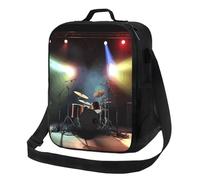 MXZERFKGLA Insulated Lunch Bag Reusable Cooler Bag Rock Band Stage Lunch Box Lunch Tote Bag for Work Picnic