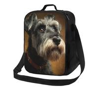 MXZERFKGLA Insulated Lunch Bag Reusable Cooler Bag Schnauzer Lunch Box Lunch Tote Bag for Work Picnic