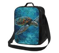 MXZERFKGLA Insulated Lunch Bag Reusable Cooler Bag Sea Turtle Blue Lunch Box Lunch Tote Bag for Work Picnic