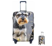 MXZERFKGLA Luggage Cover Elastic Anti-Scratch Suitcase Protector Washable Luggage Sleeve Adorable Schnauzer Suitcase Cover Protector Fit 65-95 CM Suitcases Travel Accessories XL