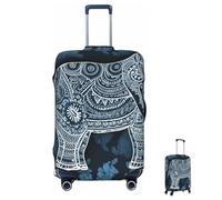 MXZERFKGLA Luggage Cover Elastic Anti-Scratch Suitcase Protector Washable Luggage Sleeve Elephant-Blue Black Suitcase Cover Protector Fit 65-95 CM Suitcases Travel Accessories XL
