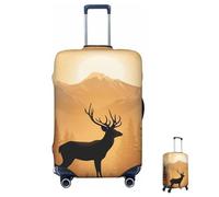 MXZERFKGLA Luggage Cover Elastic Anti-Scratch Suitcase Protector Washable Luggage Sleeve Elk Artwork Suitcase Cover Protector Fit 65-95 CM Suitcases Travel Accessories XL