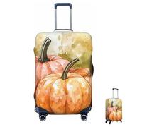 MXZERFKGLA Luggage Cover Elastic Anti-Scratch Suitcase Protector Washable Luggage Sleeve Fall Watercolor Pumpkins Suitcase Cover Protector Fit 65-95 CM Suitcases Travel Accessories XL