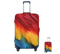 MXZERFKGLA Luggage Cover Elastic Anti-Scratch Suitcase Protector Washable Luggage Sleeve Fantastic Parrot Feather Suitcase Cover Protector Fit 65-95 CM Suitcases Travel Accessories L